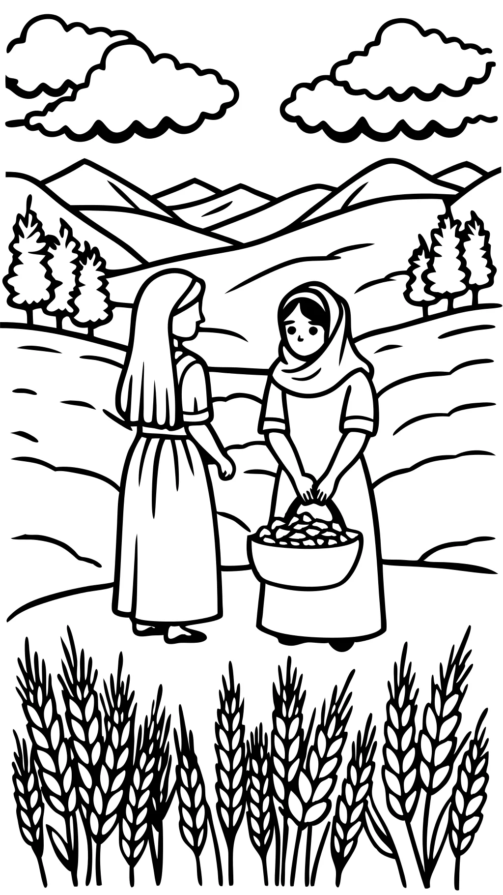 coloring pages for ruth and naomi